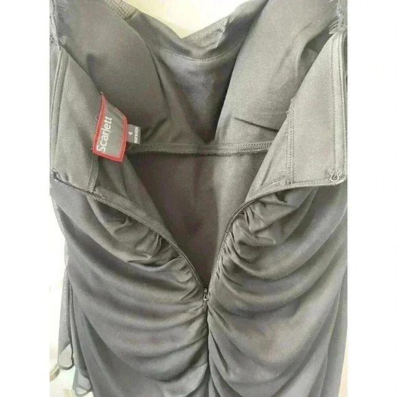 Scarlett Dress Women's Size 4 Lace Shoulder Halter Sheath Wrap Layer - Picture 6 of 9